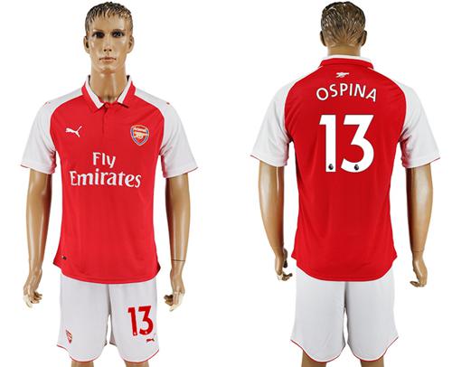 Arsenal #13 Ospina Home Soccer Club Jersey